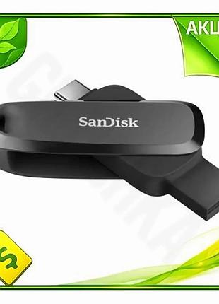 Ve флеш накопитель usb 256гб new version sandisk черный type-c usb 3.2 для android переносной накопите n6w_ver