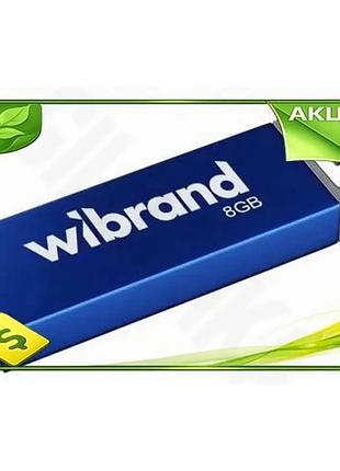 Ve флеш накопитель usb 8гб new version wibrand металлический ударопрочный синий для хранения данных на n6w_ver