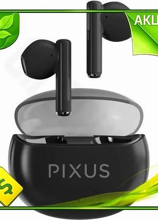 Ve бездротові навушники pixus space new version tws bluetooth 5.3 чорні з мікрофоном для смартфона блю n6w_ver