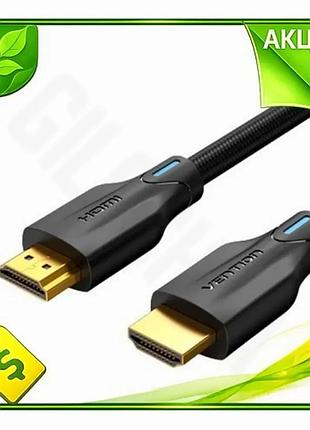 Ve кабель hdmi vention 2 new version м черный v2.1 для телевизора монитора 8k hdr10 подключение экрана n6w_ver