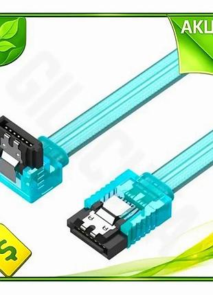 Ve кабель sata vention 50 new version см синий угловой розapos;ем с защелками для жесткого диска накоп n6w_ver