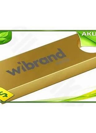 Ve флеш накопитель usb 64гб new version wibrand золотой металлический ударопрочный для хранения данных n6w_ver
