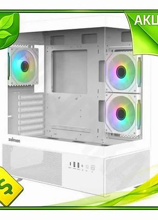 Ve корпус пк zalman chronix new version v2 white midi tower с rgb подсветкой для atx micro atx mini it n6w_ver