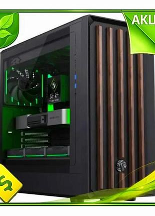 Ve корпус gamemax claw 460 new version wood/black mid tower для пк atx microatx mini-itx с argb подсве n6w_ver