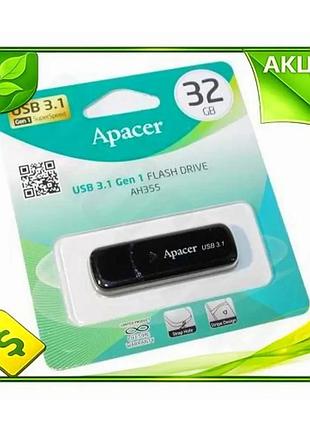 Ve флеш накопитель usb 32гб new version apacer черный usb 3.2 gen 1 портативный накопитель внешний дис n6w_ver