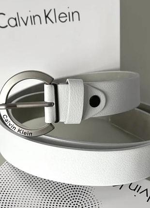 Кожаный пояс для женщины calvin klein женский ремень 110-120 см ремень с классической пряжкой для девушки от кельвин кляйн белый