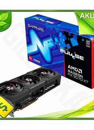Ve відеокарта radeon rx 9070 new version xt sapphire pulse 16гб gddr6 для ігор 8k графічний адаптер 25 n6w_ver