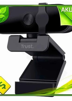Ve вебкамера trust tanor чорна new version 1080p з мікрофоном автофокус для навчання спілкування usb n6w_ver