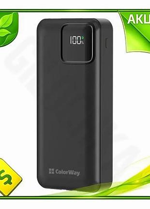 Ve универсальная мобильная батарея 20000 new version mah colorway черная power bank с led дисплеем для n6w_ver
