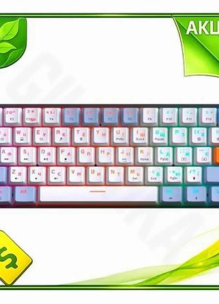 Ve клавиатура gamepro механическая usb new version rgb подсветка компактная для геймеров 61 черная кно n6w_ver