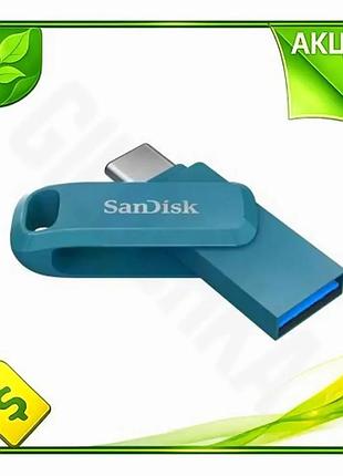 Ve флеш накопитель usb 256гб new version sandisk ultra dual type-c usb 3.2 скорость до 400 мб/с перено n6w_ver