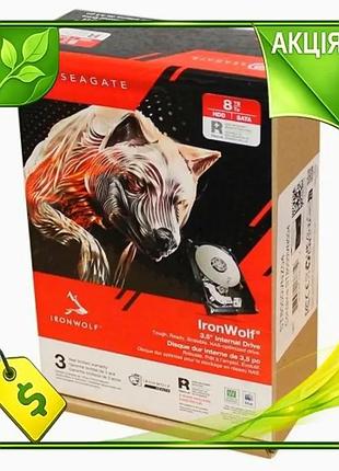 Ve жорсткий диск 3,5" 8тб new version seagate ironwolf sata3 256мб 7200об/хв для nas мережеве сховище n6w_ver