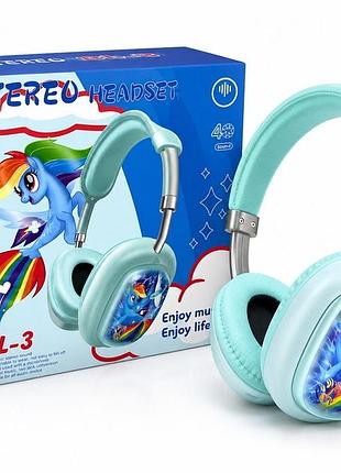 Дитячі бездротові навушники «єдиноріг» bl-3, bluetooth, з мікрофоном