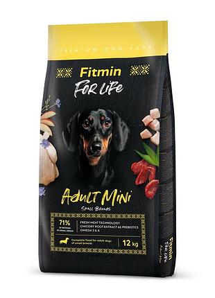 Fitmin dog for life adult mini (для взрослых собак малых и миниатюрных пород), 2,5 кг, 511114054, в наличии