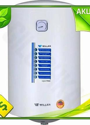 Ve водонагрівач willer 80л 1500вт new version вертикальний з мокрим теном механічне керування для дому n6w_ver