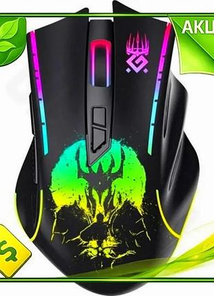 Ve бездротова миша defender kronos new version rgb 1000-1600 dpi для комп'ютера ігрова акумуляторна 7 n6w_ver