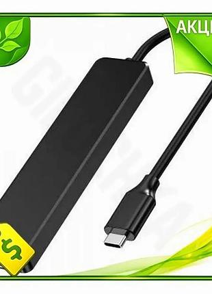 Ve хаб usb choetech 5-в-1 new version чорний type-c 3.0 hdmi 4k 30гц концентратор для ноутбука комп'ют n6w_ver