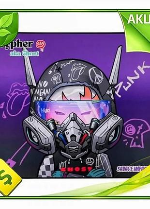 Ve килимок для ігор bloody new version cypher ghost 450x400x5 мм водонепроникний з прошитими краями іг n6w_ver