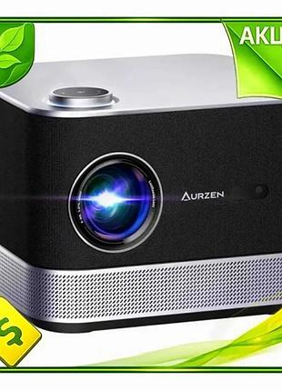 Ve проектор aurzen boom 3 new version led 1080p wifi 6 bluetooth 5.2 для дома и офиса мультимедийный п n6w_ver