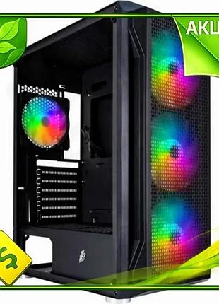 Ve корпус 1stplayer midi tower new version black для пк з rgb під atx micro atx mini itx охолодженням n6w_ver
