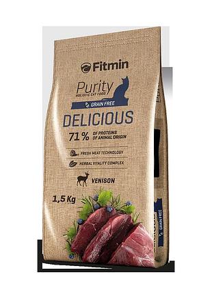 Корм для котов беззерновой fitmin purity delicious 1,5 кг