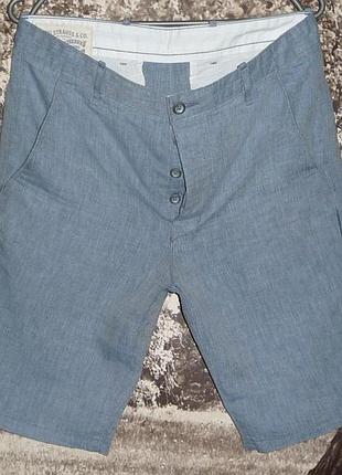 Льняные удобные лёгкие шорты "levis" w32-34 пояс-87см.