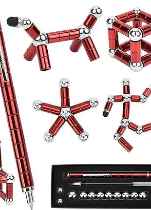 Ручка магнітна конструктор polar pen orange червона
