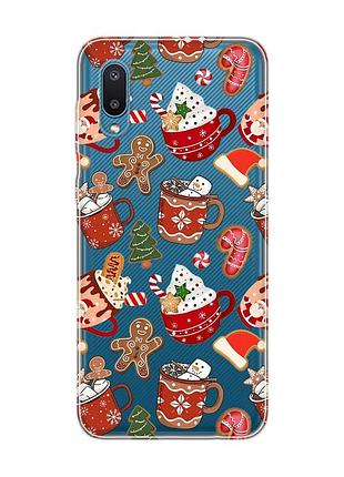 Прозорий чохол на samsung galaxy a02/a022 (2021) різдво (принт 428)