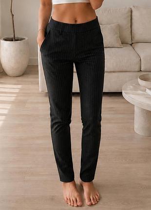 Элегантные брюки mango в полоску | premium look | slim-fit | s