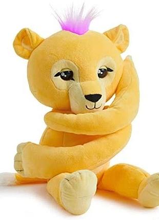 Інтерактивна іграшка wowwee fingerlings левеня-обнімашка жовтий sam the yellow lion interactive plush