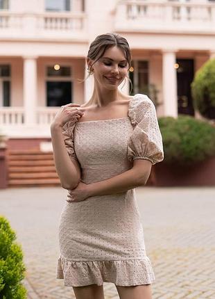 Легкое платье bianca арт.540, бежевый s