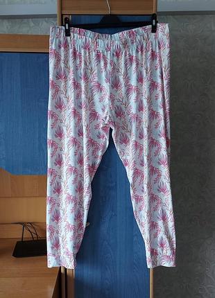 Тонкие нежные домашние штаны, пижама, 54-56-58-60, трикотаж из хлопка, primark