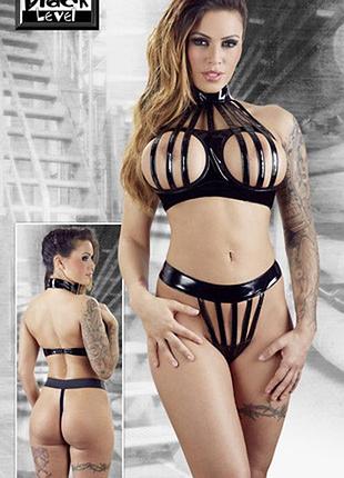 Лаковый топ + стринги sexstyle 2