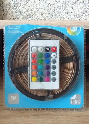 Led-стрічка rgb 5м з пультом дк