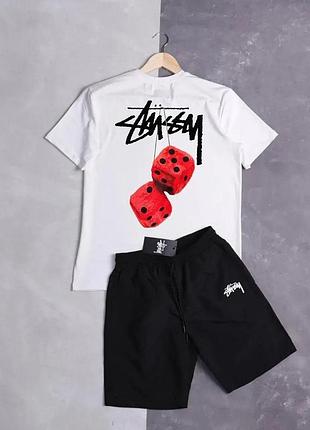 Комплект шорти+футболка stussy