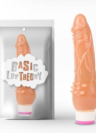 Вибратор реалистичный, рельефный chisa basic luv theory beginner rider, бежевый sexstyle 2