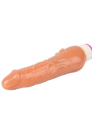 Вибратор реалистичный, рельефный chisa basic luv theory beginner rider, бежевый sexstyle 6