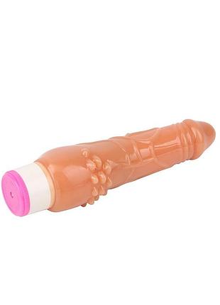 Вибратор реалистичный, рельефный chisa basic luv theory beginner rider, бежевый sexstyle 7