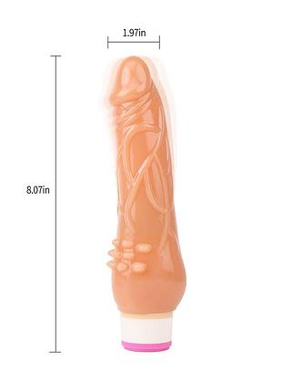 Вибратор реалистичный, рельефный chisa basic luv theory beginner rider, бежевый sexstyle 8
