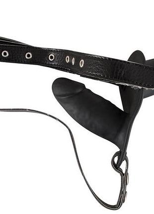 Страпон - double strap on black silicone sexstyle 2