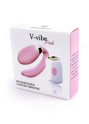 Вибратор для пар - v-vibe pink, usb, 7 function, remote control sexstyle 7