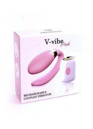 Вибратор для пар - v-vibe pink, usb, 7 function, remote control sexstyle 8