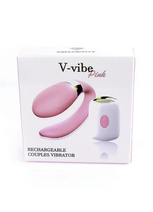 Вибратор для пар - v-vibe pink, usb, 7 function, remote control sexstyle 9