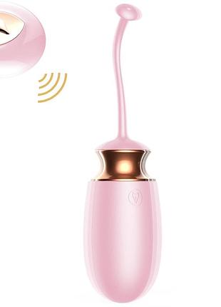 Віброяйце - vibrating silicone love egg pink, usb, 10 function, heating, voice control sexstyle 2