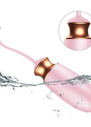 Віброяйце - vibrating silicone love egg pink, usb, 10 function, heating, voice control sexstyle 5