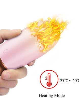 Віброяйце - vibrating silicone love egg pink, usb, 10 function, heating, voice control sexstyle 6