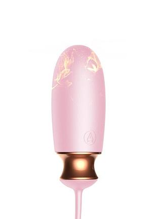 Віброяйце - vibrating silicone love egg pink, usb, 10 function, heating, voice control sexstyle 9
