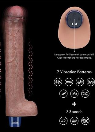 Вiбратор 10.5 real softee vibrating dildo sexstyle 4