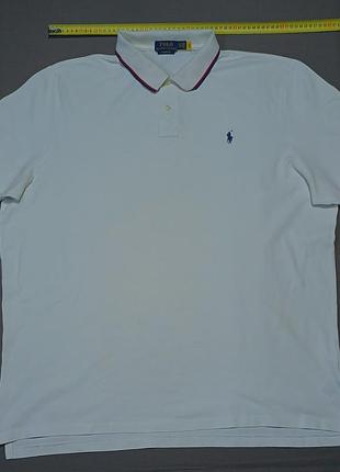 Плечі 52 см polo ralph lauren 
size xxl біле  поло  classic fit 100%cotton