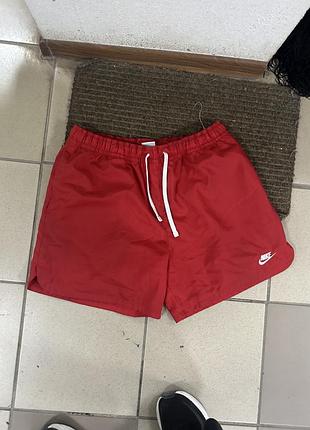 Шорти чоловічі nike short woven flow red червоні розмір l